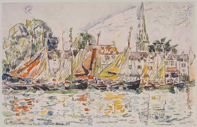 Paul Signac Fishing Boats Spain oil painting art